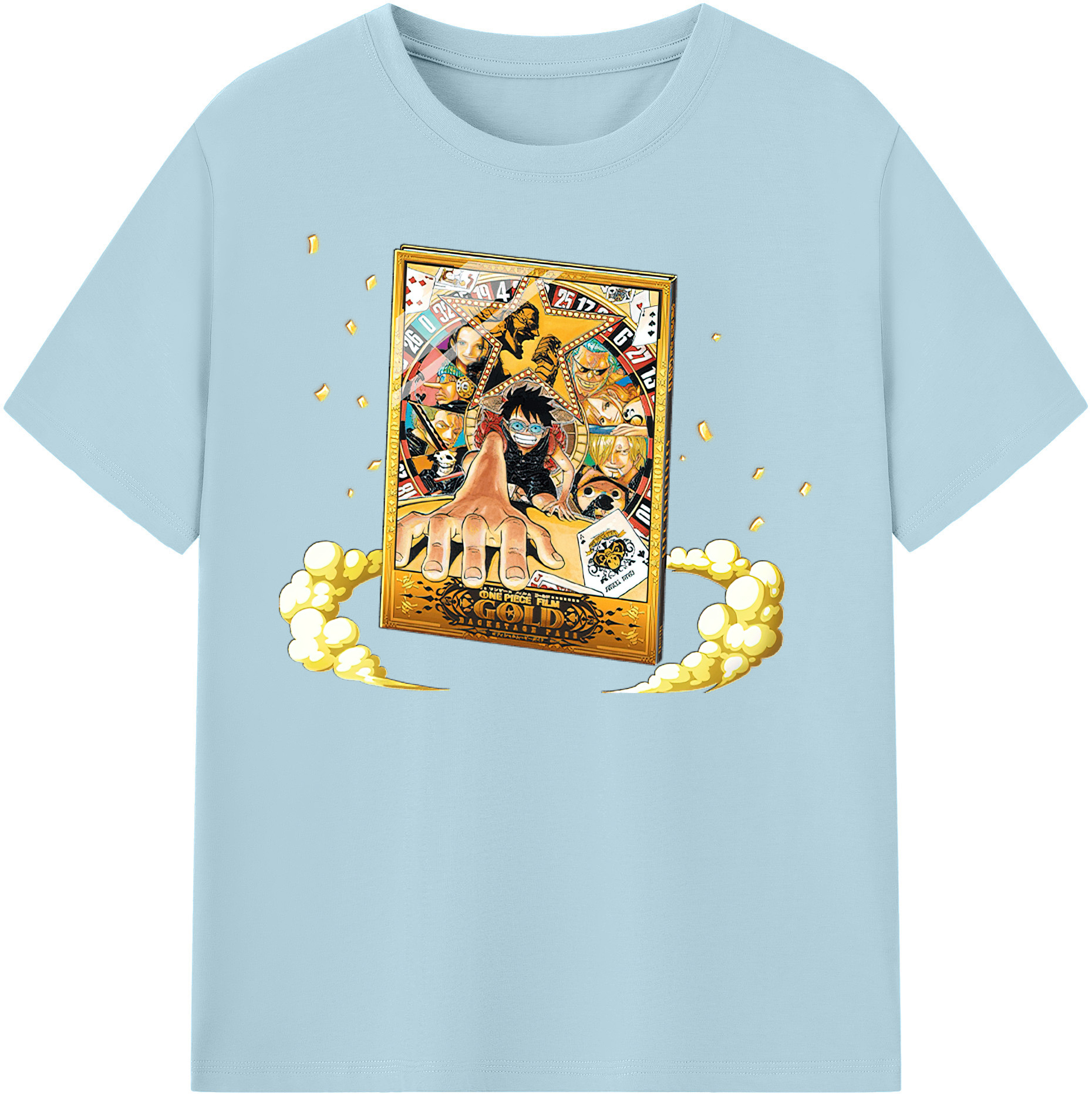 ワンピース モンキー・D・ルフィ ONE PIECE Monkey D. Luffy 綿100％半袖Tシャツ（フロントプリント）